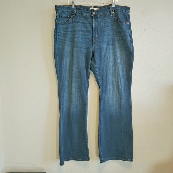 Levi's 726 Flare High Rise Medium Wash Denim Jeans Plus Size 22W - Picture 1 of 10